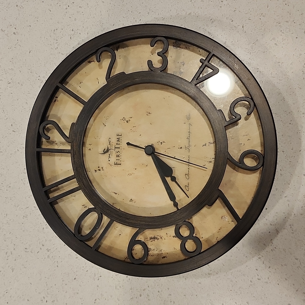 8" FirsTime Raised Numbers Analog Clock